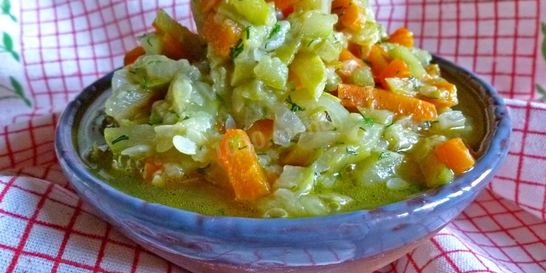 Кабачки тушеные с морковью и луком