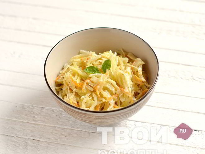 Рецепт капусты тушеной десятиминутка