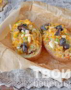 Картофель, фаршированный грибами