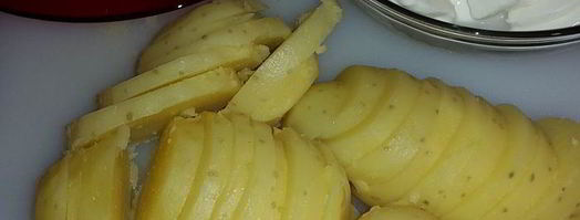 картофель, запеченный с моцареллой и шпинатом. Шаг 4