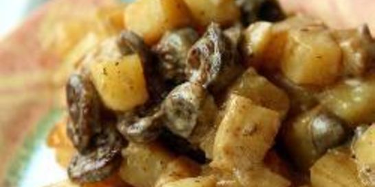 Картошка тушеная с сердцем