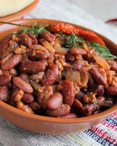 Лобио из фасоли по-грузински с орехами