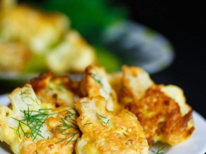 Рецепт цветной капусты в густом кляре