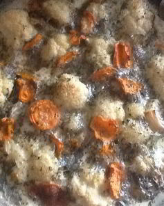 Цветная капуста в плавленном сыре с базиликом