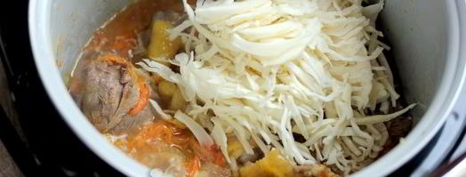 тушеная капуста с курицей в мультиварке. Шаг 8