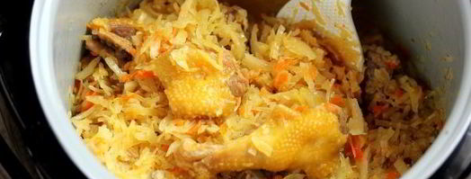 тушеная капуста с курицей в мультиварке. Шаг 10