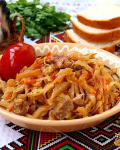 Тушеная капуста с мясом