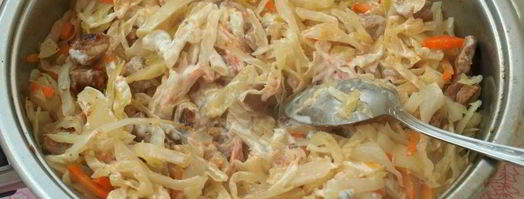 тушеная капуста с мясом. Шаг 6
