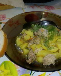 Тушеный картофель с мясом в мультиварке