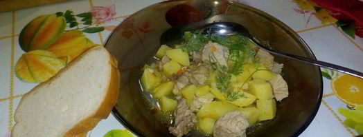 тушеный картофель с мясом в мультиварке. Шаг 7