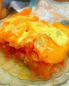 Запеченная тыква с сыром