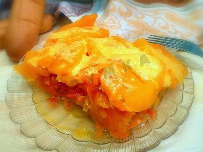 Рецепт запеченной тыквы с сыром