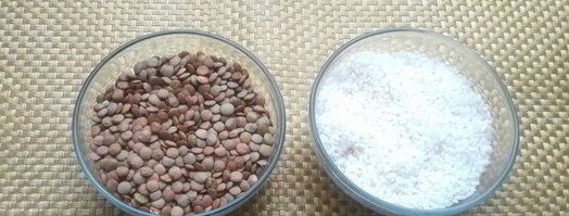 запеченные перцы с тунцом, рисом и чечевицей. Шаг 4