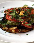 Жареные баклажаны с овощами