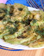 Жареные кабачки с сыром и зеленью