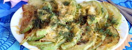 жареные кабачки с сыром и зеленью. Шаг 7