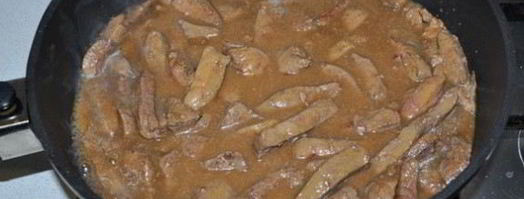 говяжья печень стир-фрай. Шаг 6