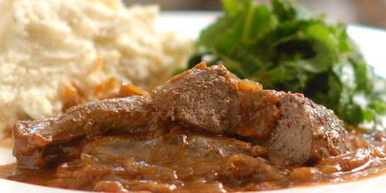 Говяжья печенка в стиле барбекю