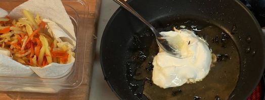 хрустящая говяжья печень с пряными персиками. Шаг 9