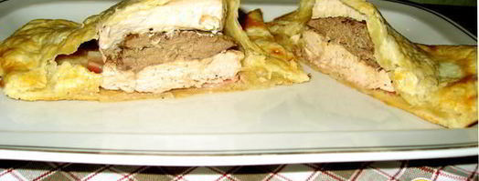 конверты с куриной грудкой, печенью и беконом. Шаг 13