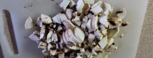 куриная печень с грибами. Шаг 3