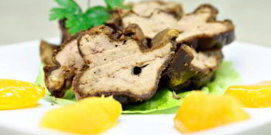 Куриная печень с грушами