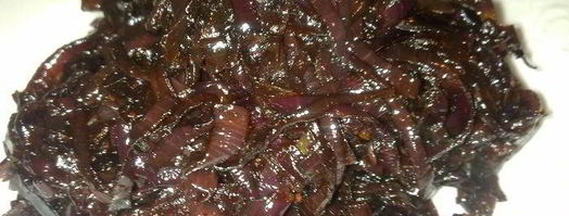 куриная печень с луком бальзамико. Шаг 3