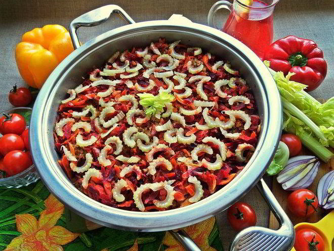 Рецепт куриной печени с овощами и гречкой