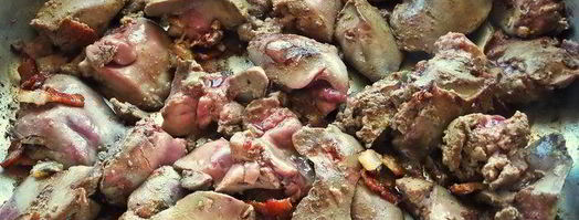 куриная печень с овощами и гречкой. Шаг 11