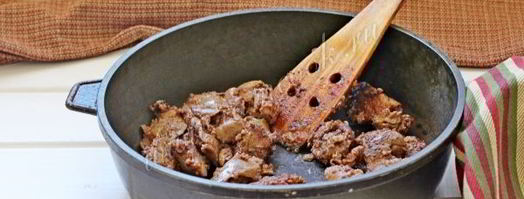 куриная печень с шампиньонами. Шаг 7