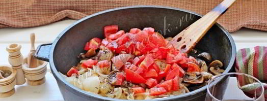 куриная печень с шампиньонами. Шаг 11