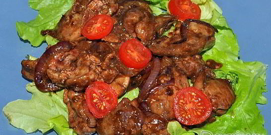 Куриная печень терияки
