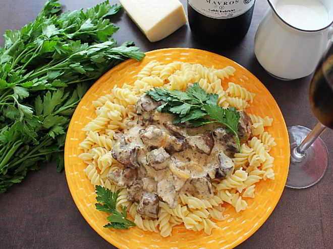 Рецепт куриной печени в соусе морне