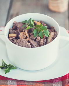 Куриная печенка с яблоками