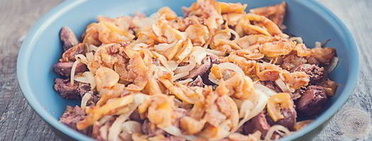 куриная печенка с яблоками. Шаг 6