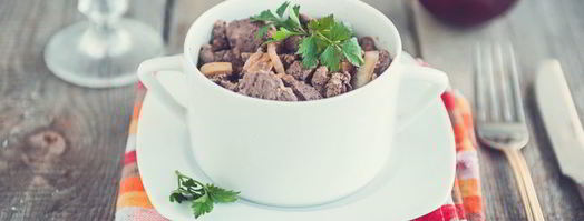 куриная печенка с яблоками. Шаг 9