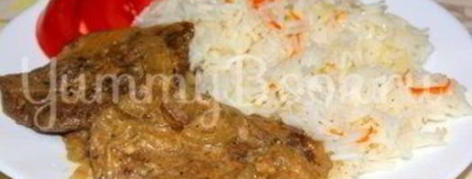 нежная печень в сметане. Шаг 11