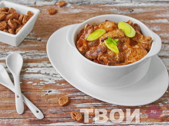 Рецепт печени говяжья в сметане