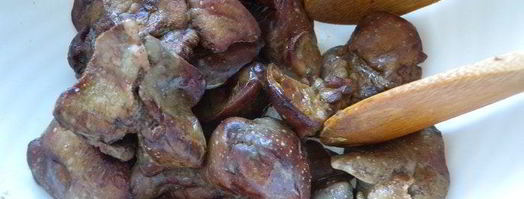 печень-гриль с инжирно-малиновым соусом. Шаг 4