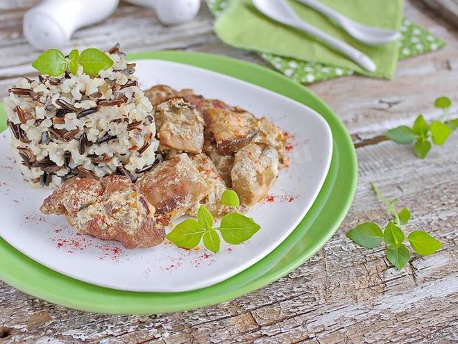 Рецепт печени кролика на сковороде