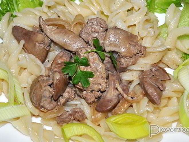 Рецепт печени куриной в сметане