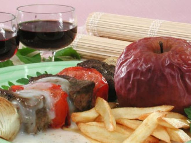 Рецепт печени с сырным соусом