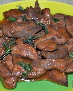 Печень с восточным соусом