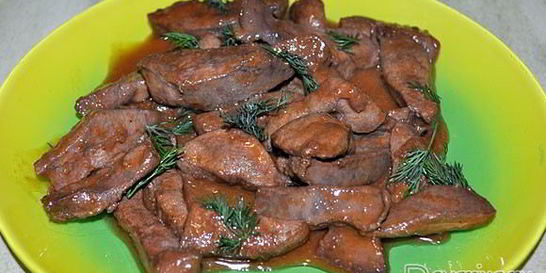 Печень с восточным соусом