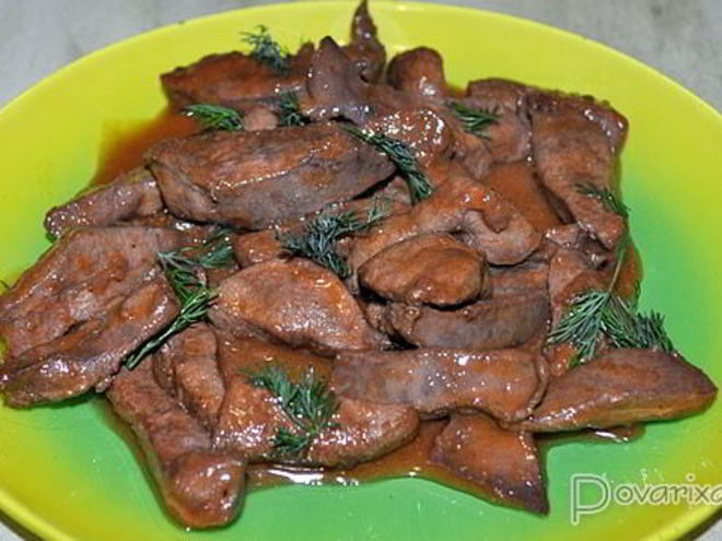 Рецепт печени с восточным соусом