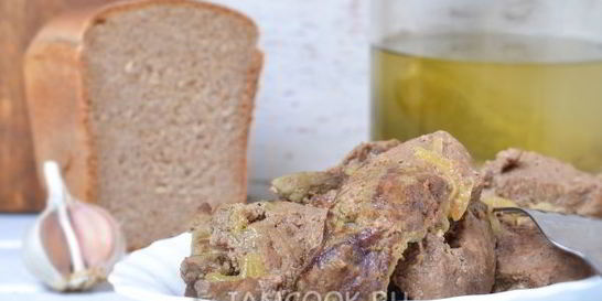 Печень тушеная в молоке