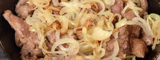 печень тушеная в молоке. Шаг 9