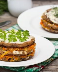 Печень в морковной шубе