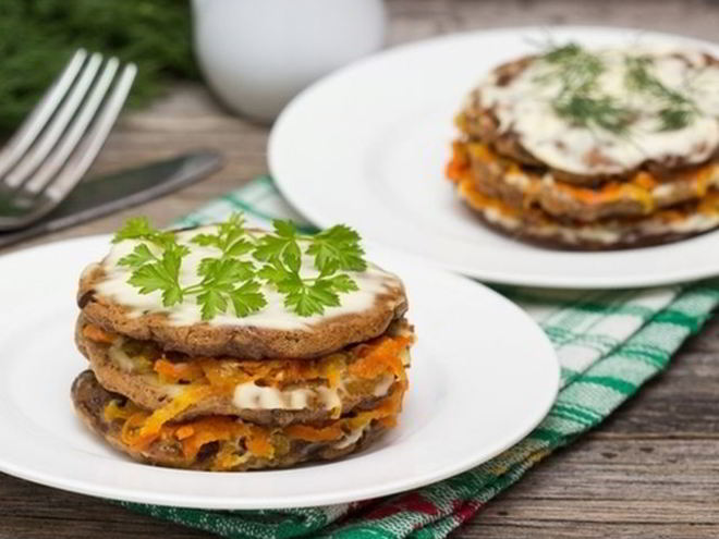 Рецепт печени в морковной шубе