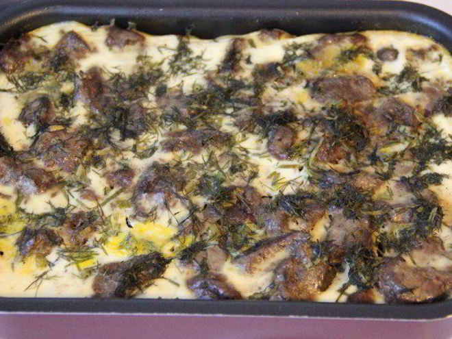 Рецепт печени в сметанной заливке